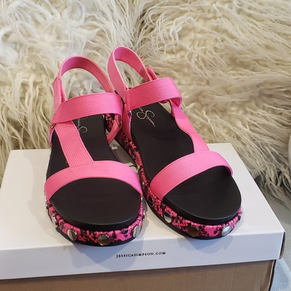 Neon Pink Sandals - Picture 3 of 5